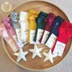 meias pelo joelho com laço