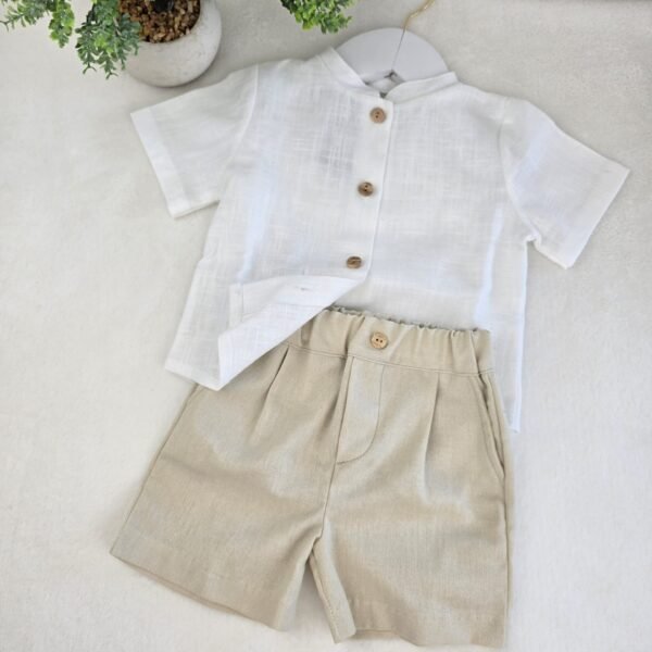 Camisa + calção linho Tam 3meses